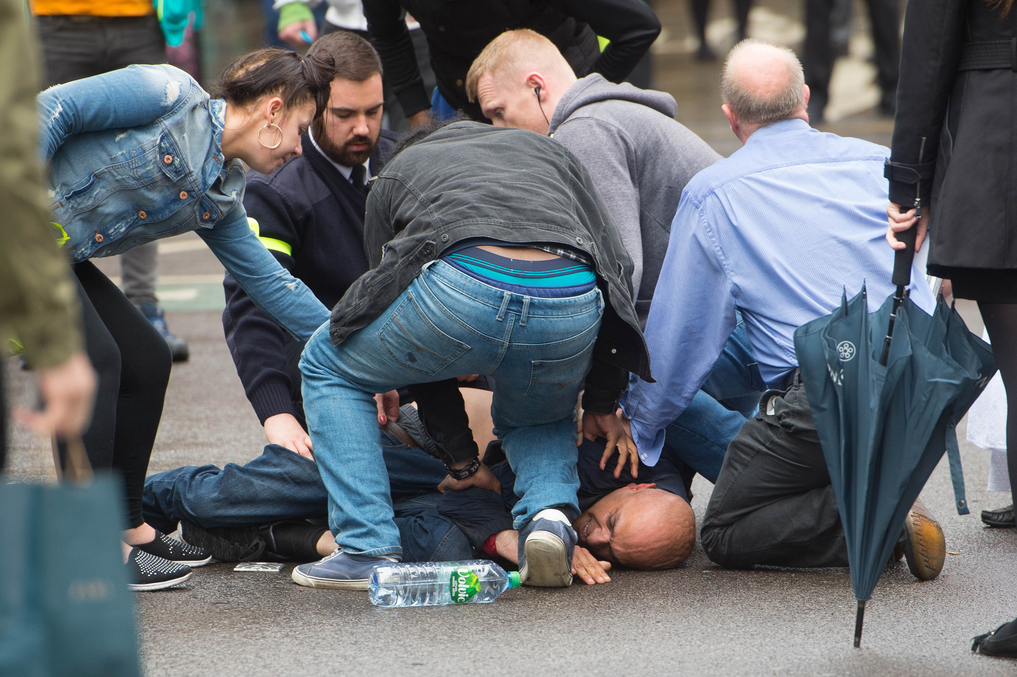 takes down robber in manchester city centre with rugby tackle